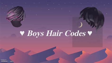 Please note that we are working to bring you more roblox hair codes. Roblox Boys Hair Codes - YouTube