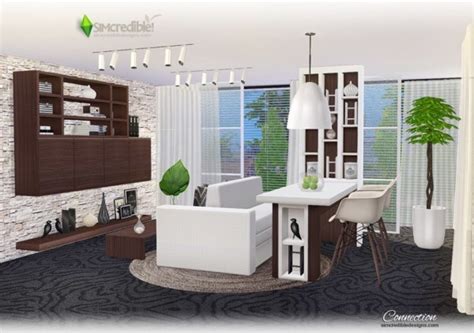 Simcredible Designs Connection Livingroom • Sims 4 Downloads