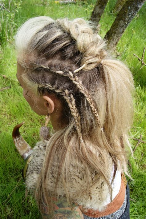 Traditional viking hairstyles ideas for women feeling like a warrior woman? Viking Braided Hairstyle by Lavish Bronzing Boutique ...