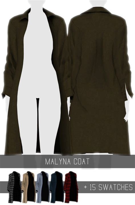 Malyna Coat By Simpliciaty Женская одежда Симс Одежда