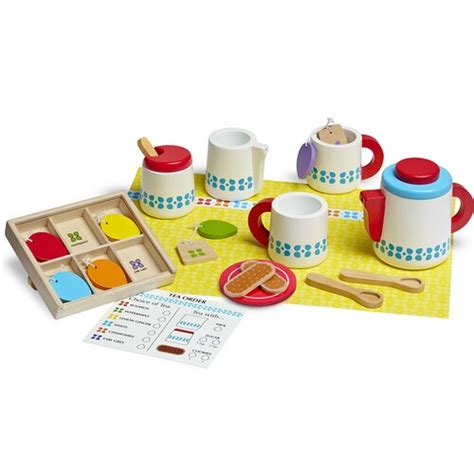 Melissa And Doug 22 Piece Wooden Steep And Serve Tea Set And Reviews