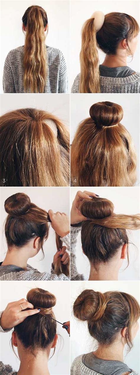 This hairstyles looks effortless and is a great look. Easy DIY Messy bun hairstyle for every outfit - Makeup ...