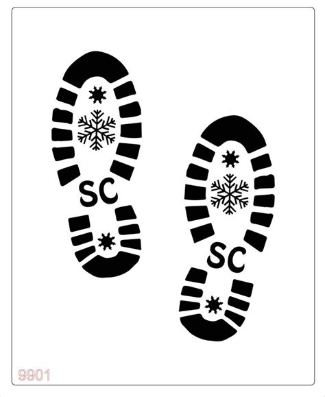 Free Printable Santa Footprint Stencil Printable