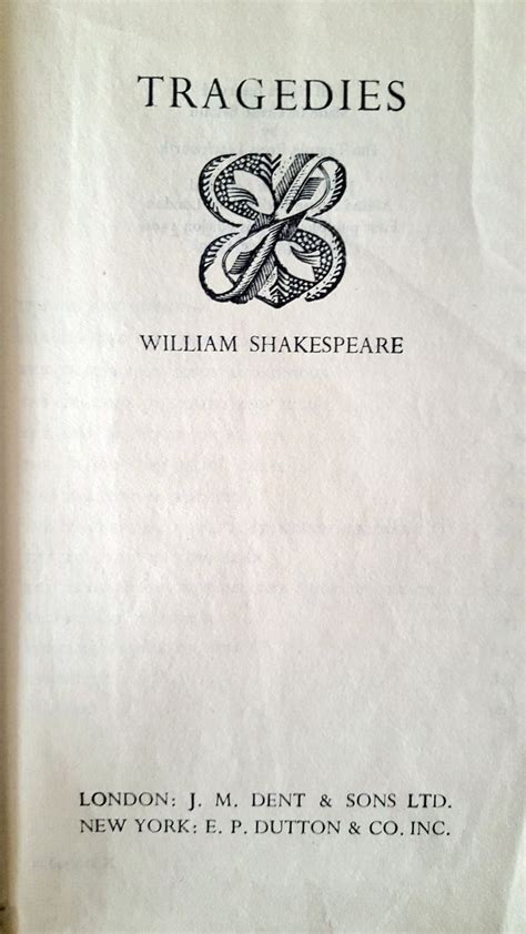 A 1950 Edition Of Shakespeares Tragedies Shakespeare Writing Tragedy