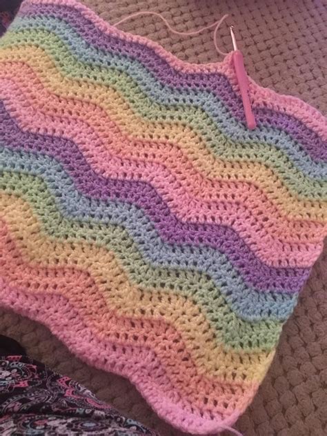 Bella Coco Ripple Pattern Crochet Baby Blanket Free Pattern Baby