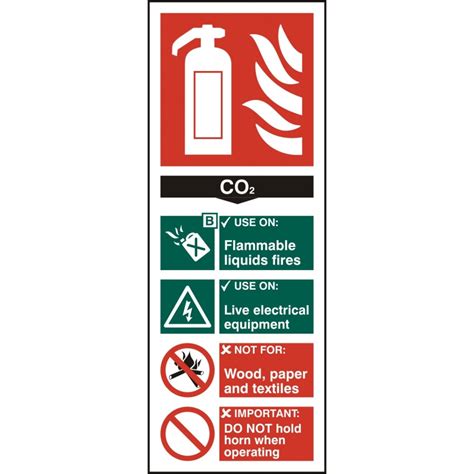 Besides a co2 fire extinguisher, which type of fire extinguisher can you use on electrical fires? CO2 Fire Extinguisher Sign