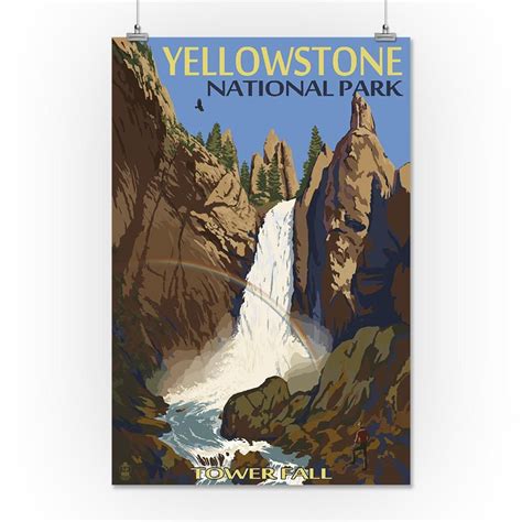 Yellowstone National Park Wyoming Tower Fall Art And Giclee Prints