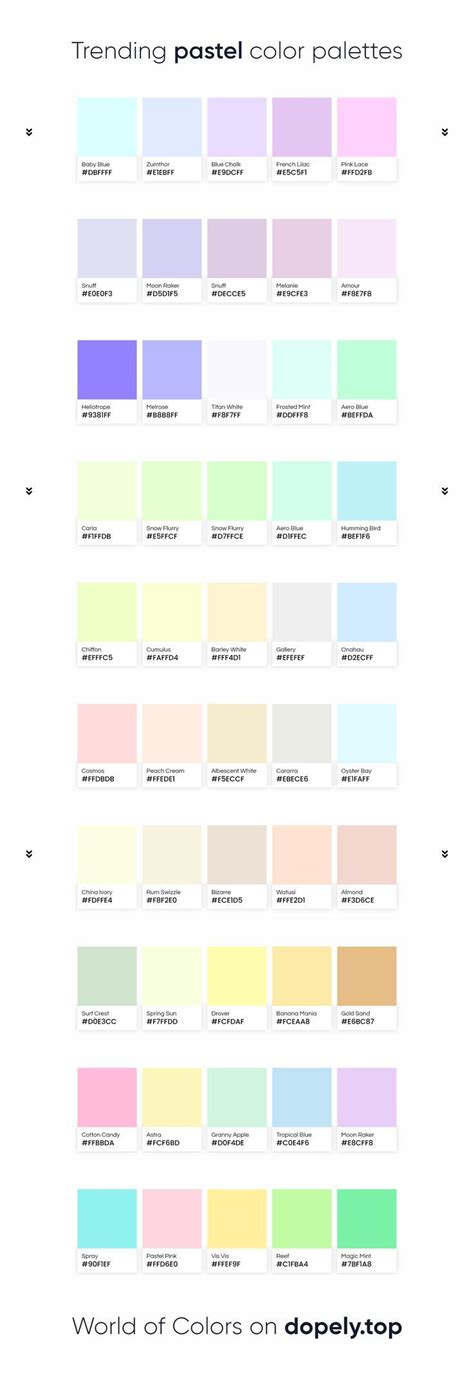 Top 10 Trending Pastel Color Palettes In 2021 Pastel Colour Palette