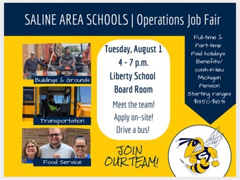 Saline Area Schools Operations Job Fair The Saline Post