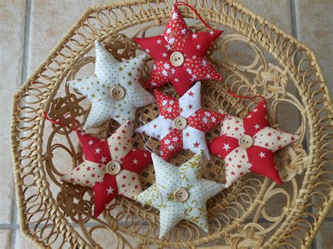 Patchwork Stars Crafts Christmas Ornaments Holiday Decor