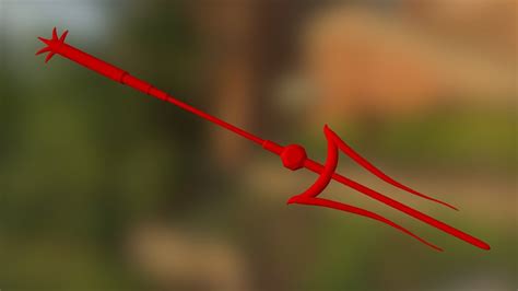 Undertale Asgores Spear Download Free 3d Model By Maplestick1
