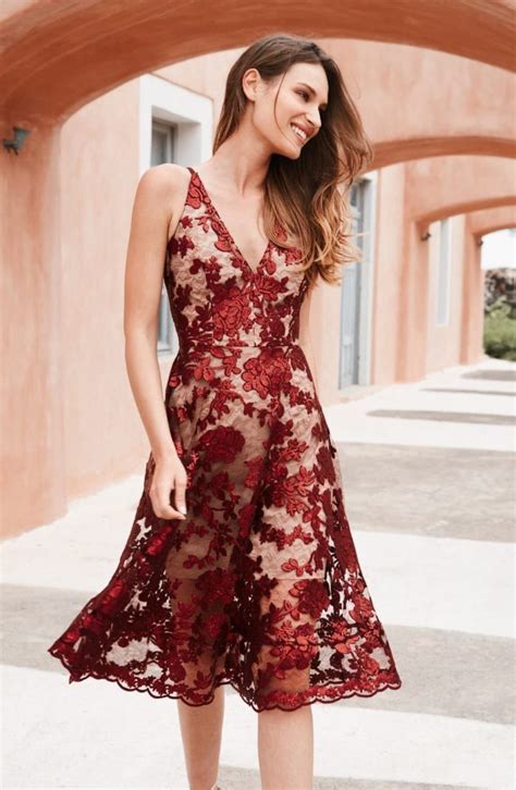 Burgundy Red Formal Linen Autumn Dress Fall Wedding Guest Dress Linen
