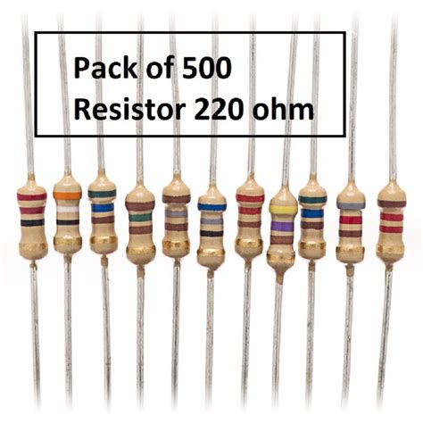 Pack Of 500 Resistor 220 Ohm Resistors 1 By 4w