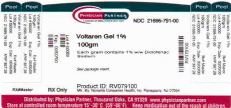 Use the dosing card to measure the correct dose. Voltaren (Rebel Distributors Corp): FDA Package Insert, Page 8