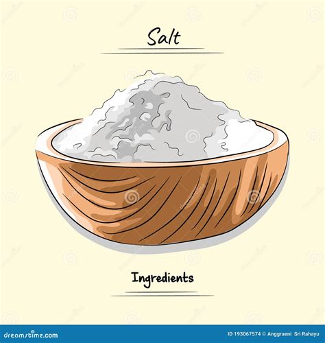 Salt For Flavour Some Food Sketch And Vector Style Stock Vector