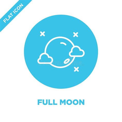 Full Moon Icon Vector From Weather Collection Thin Line Full Moon