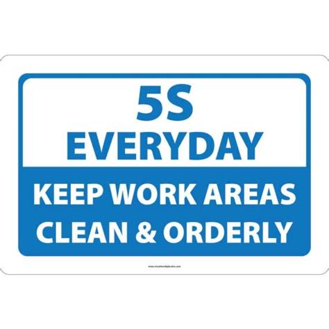 5s Everyday Keep Work Areas Clean And Orderly Blue Visual