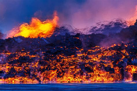 Glowing Lava From The Eruption Photograph By Panoramic Images Fine