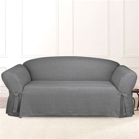 the surefit mason slipcover is the perfect way to make an old piece of furniture look brand new