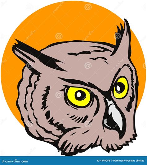 Great Horned Owl Bubo Virginianus Subarcticus Flat Cartoon Wildlife