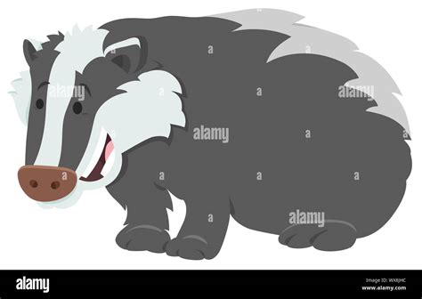 Badger Animal Cartoon Illustration Stock Photo Alamy