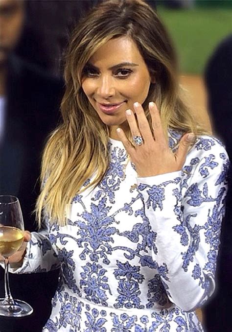 Engagement Bling From Kim Kardashian And Kanye West Engagement Party Pics E News