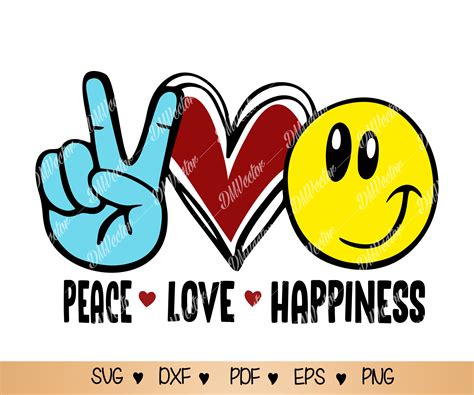 peace love happiness svg smiling svg png pdf dxf eps peace etsy
