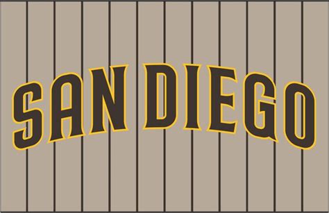 San Diego Padres Jersey Logo 2020 Pres San Diego Arched In Brown