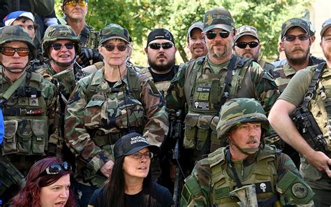Militias Far Right Groups Recast Selves As Mainstream At Lansing Gun