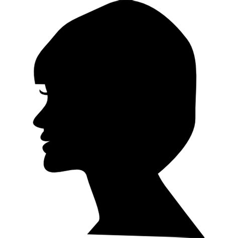Free Icon Woman Head Side View Silhouette