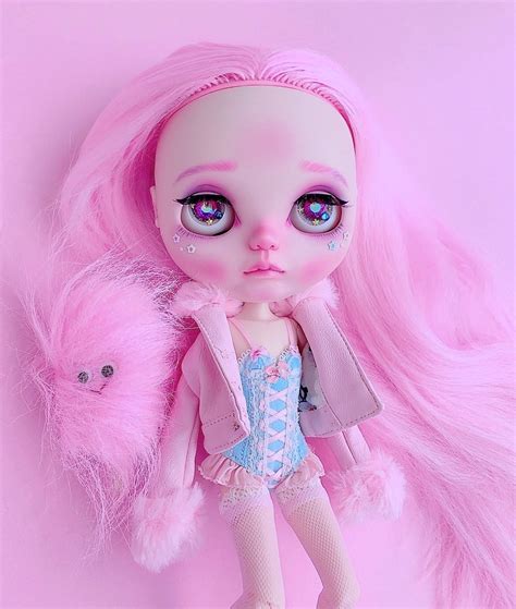 K Dolls Heaven Blythe 💞 Blythe Dolls Pink Cotton Candy Art Dolls