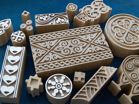 Wooden Stamp For Block Printing Textile Stamp Block Etsy