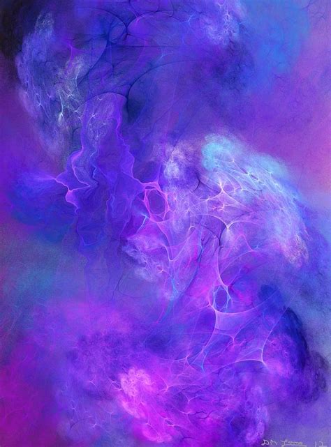 Purple Abstraction Digital Art By David Lane