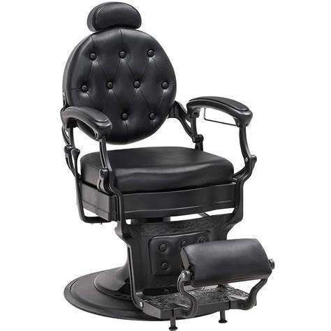 Barberpub Heavy Duty Metal Vintage Barber Chair All Purpose Hydraulic Recline Salon Beauty Spa