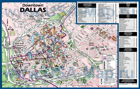 Discovering Downtown Dallas With The Map Of Downtown Dallas Caribbean Map