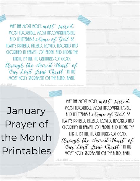 The Golden Arrow Prayer Prayer Of The Month For January In Color