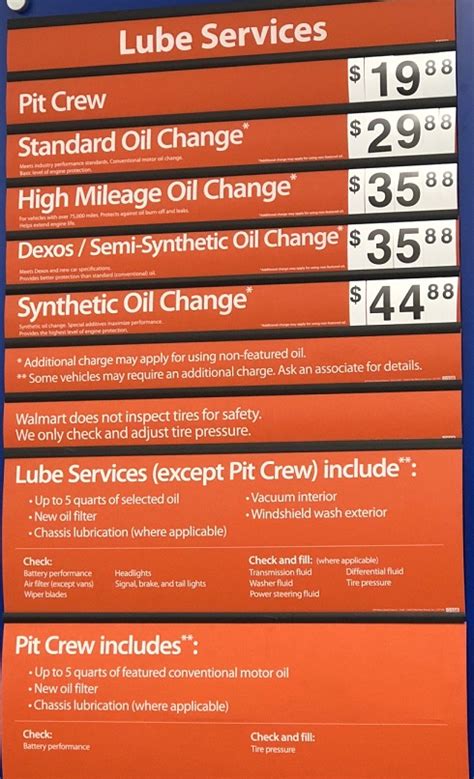 From a cost standpoint, this service is more expensive too. WALMART OIL CHANGE PRICES | All things here