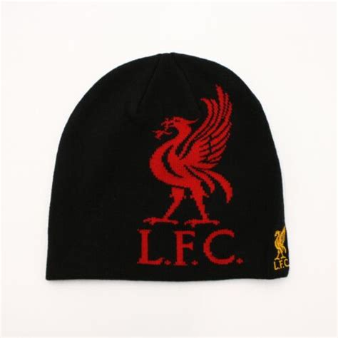 Official Liverpool Fc Oversized Liverbird Beanie Black Adult Ebay
