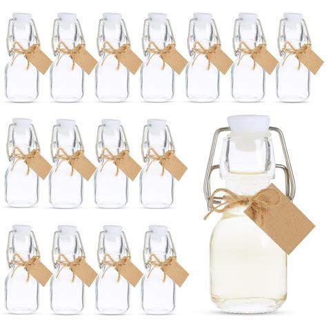 Buy Blue Panda Mini Swing Top Glass Bottles With Lids 2 Oz Flip Top Glass Bottles For Wedding