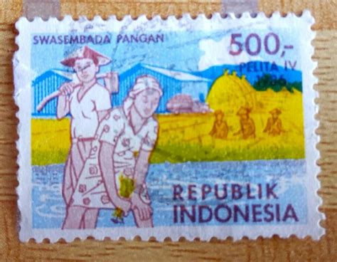 Terjual Perangko Indonesia Pelita Iv Swasembada Pangan Tahun 1986 Kaskus