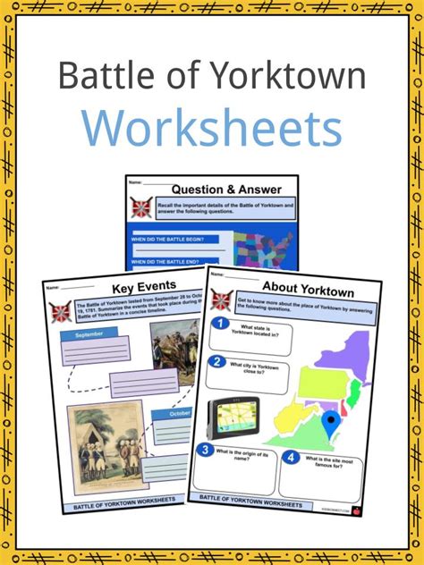 Battle Of Yorktown Worksheet