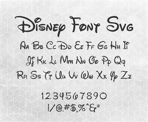 Disney Font Svg Disney Mouse Alphabet Clipart Disney Letters Etsy
