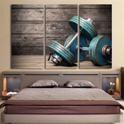 Target.com has been visited by 1m+ users in the past month Canvas Wall Art Print Fitness Gym Dumbbells Bodybuilding ...