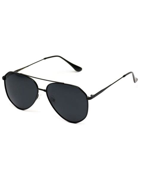 Classic Designer Inspired Medium Metal Frame Aviator Sunglasses Black Black Aviator Sunglasses
