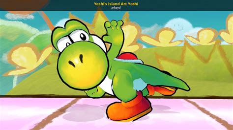 Yoshis Island Art Yoshi Super Smash Bros Ultimate Mods