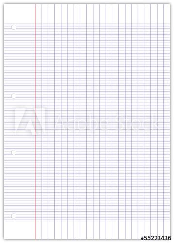 Feuilles quadrillées et dessins à imprimer. feuille de classeur grands carreaux perforée - Acheter ce ...