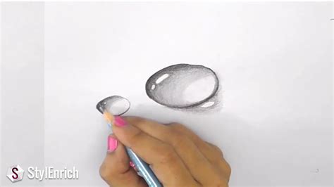 Use pairs of straight lines to enclose three triangle shapes at the end of each rectangle. 3D Drawing Art : How to Draw 3D Dew Drop on Leaf | Easy ...