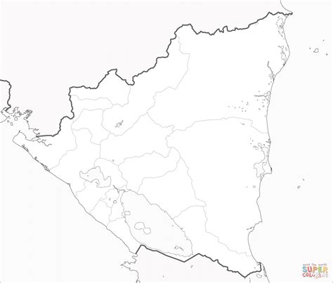Mapa De Nicaragua Para Colorear Best Map Collection