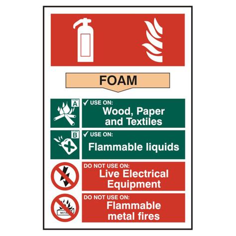 Asec Fire Extinguisher 200mm X 300mm Pvc Self Adhesive Sign Crothers