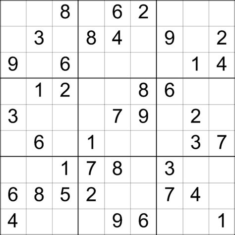 Sudoku 9X9 Printable